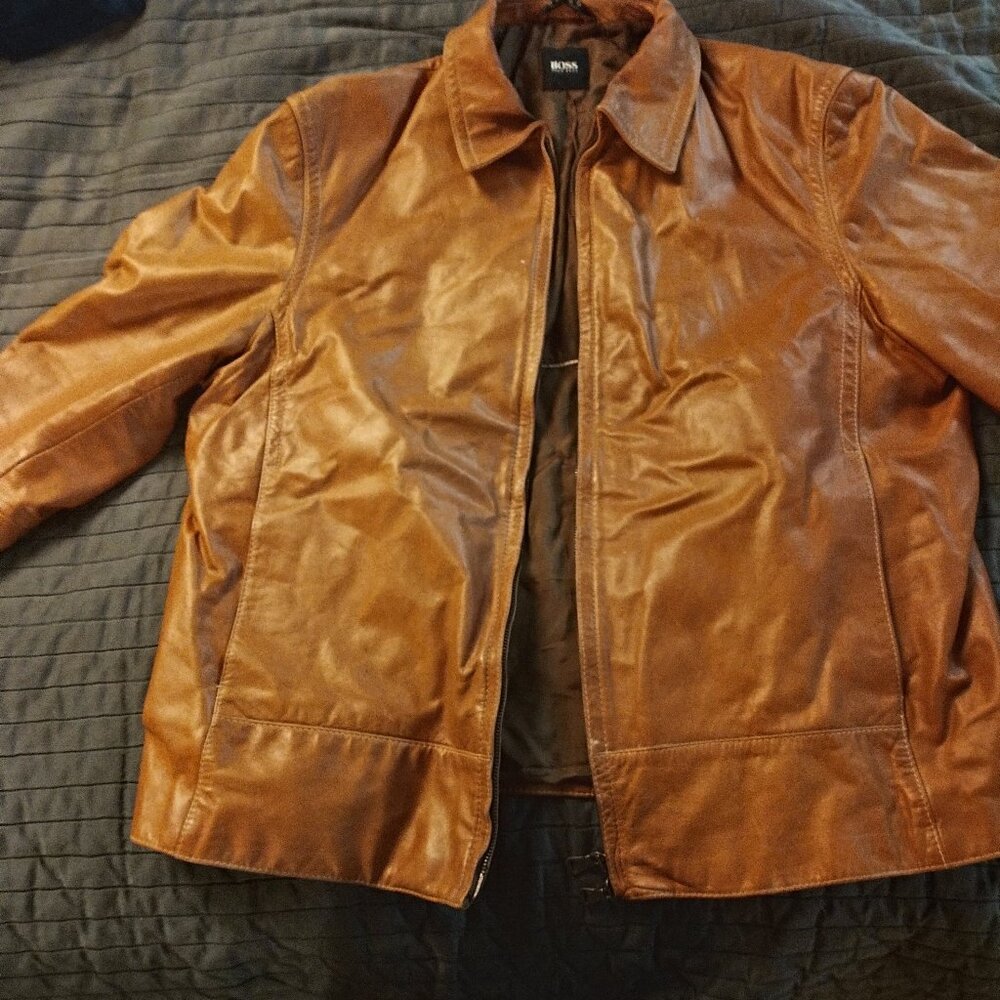 Hugo boss clato leather jacket